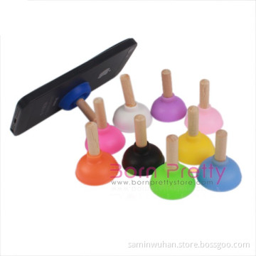 1pc Mini Silicone Suction Wood Stand Holder For Ipod Touch IPhone 3G 4 4S 5